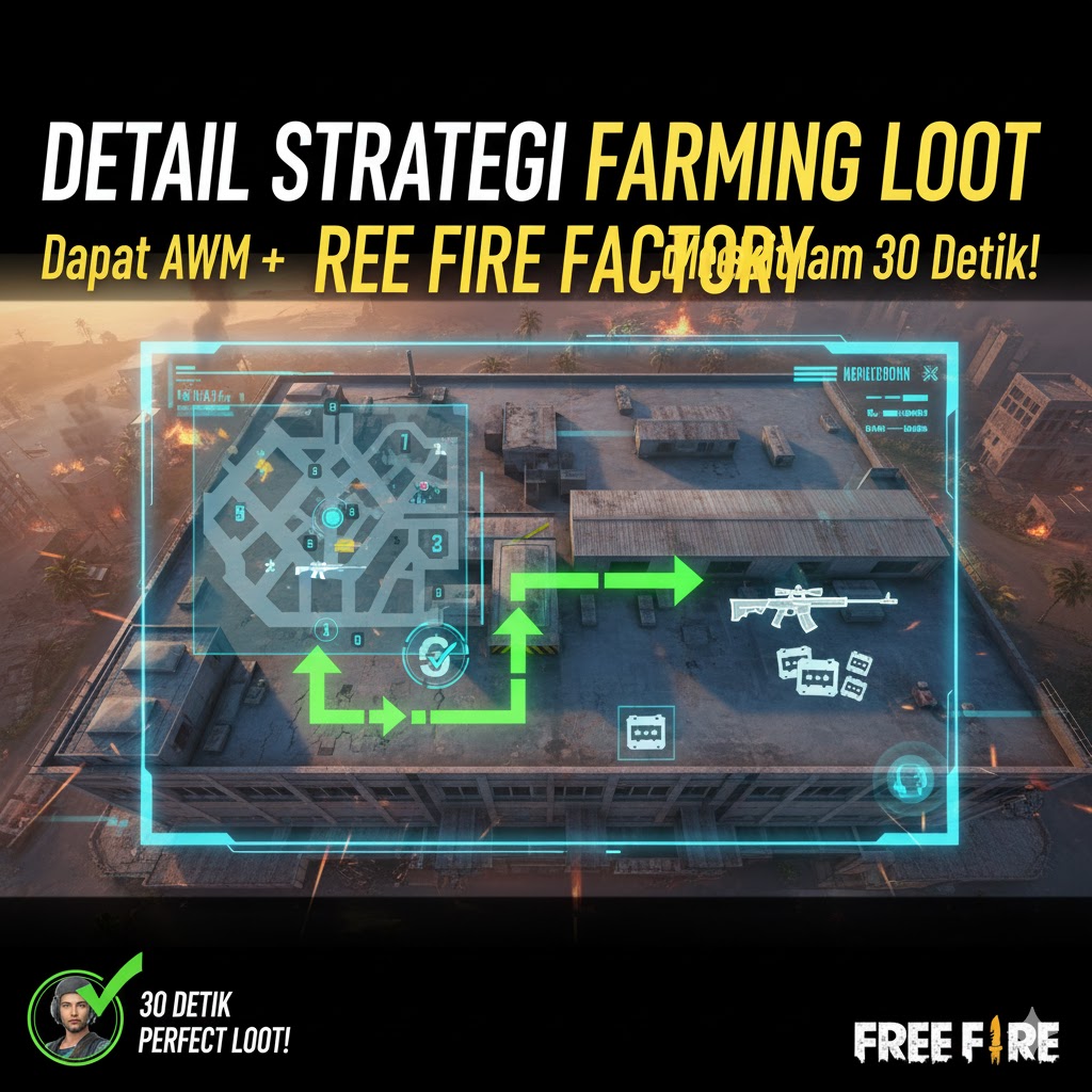 Detail Strategi Farming Loot Free Fire Factory: Dapat AWM + Medkit dalam 30 Detik!