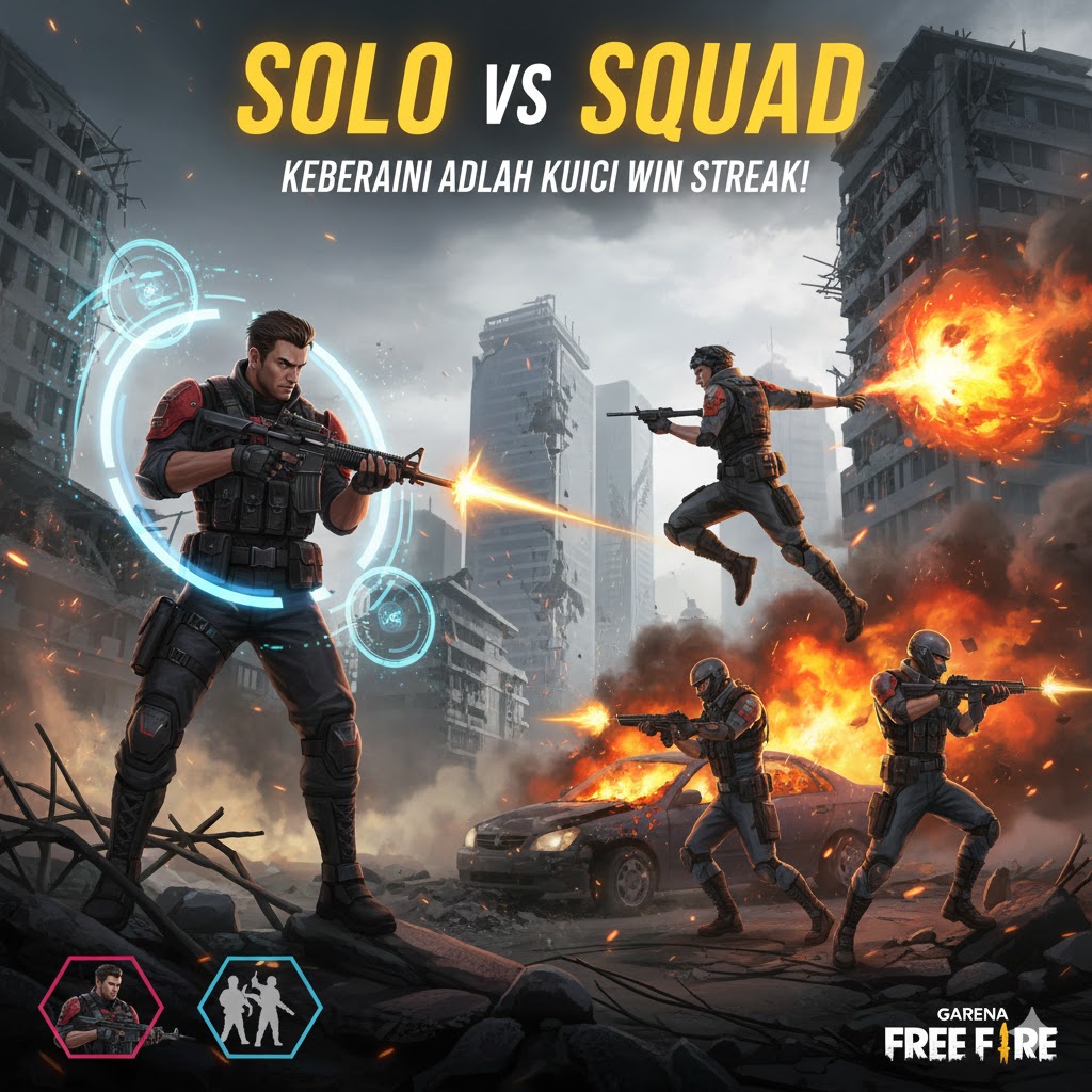 Turnamen Solo vs Squad Free Fire: Pemain Solo Bisa Kalahkan Tim?