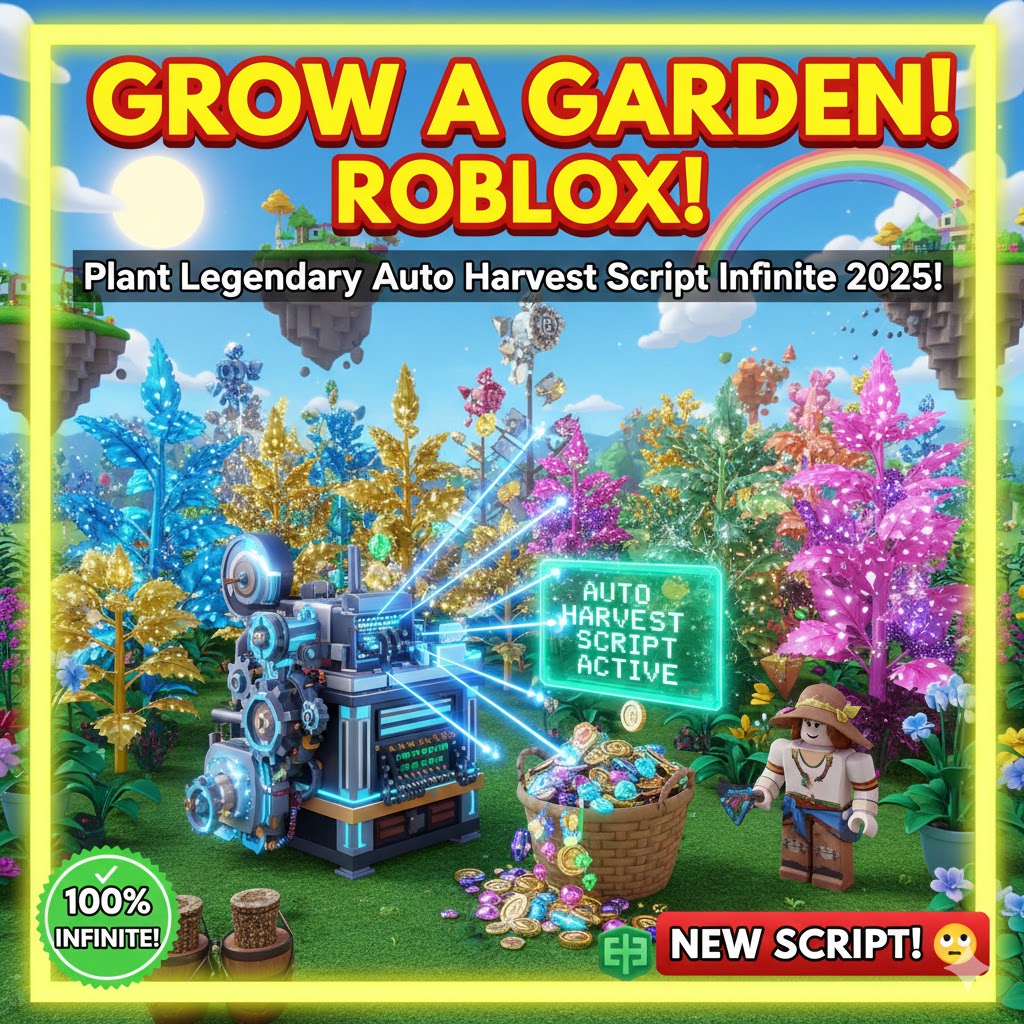 Grow a Garden Roblox: Plant Legendary Auto Harvest Script Infinite 2025!