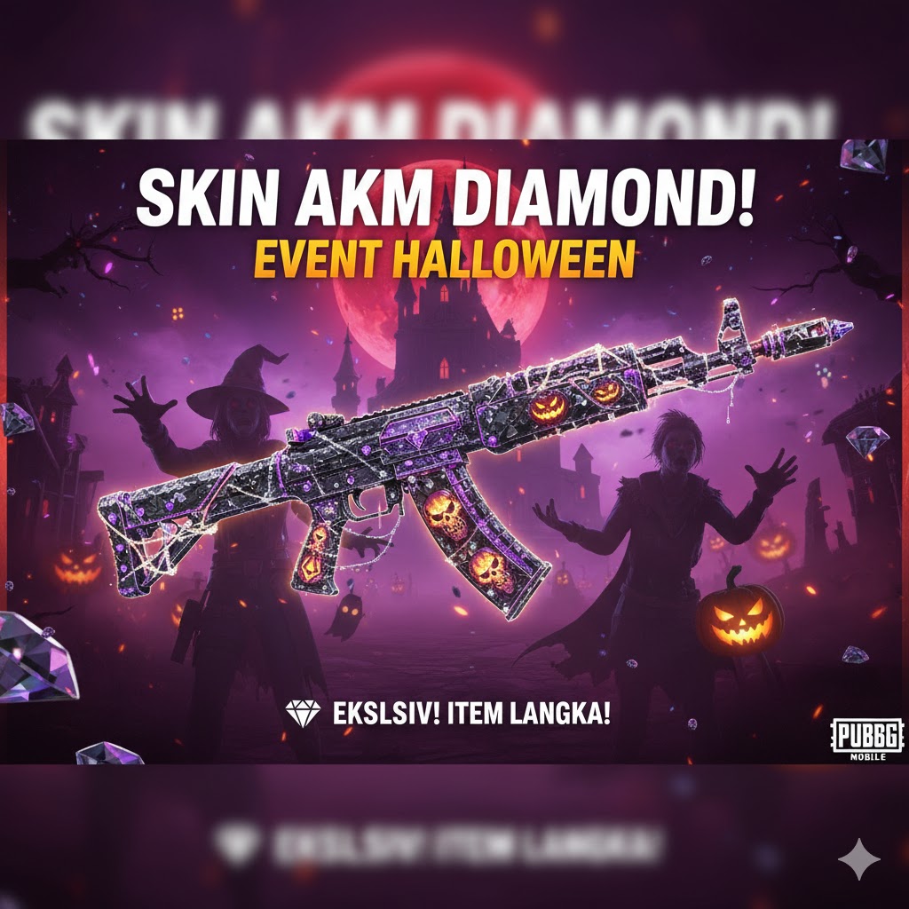 PUBG Mobile: Skin AKM Diamond Halloween 2025 Gratis! Cara Klaim Event Sekarang!