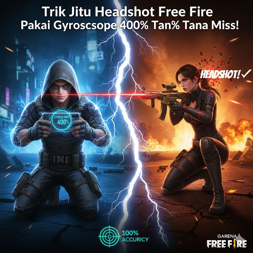Trik Jitu Headshot Free Fire Pakai Gyroscope 400% Tanpa Miss!