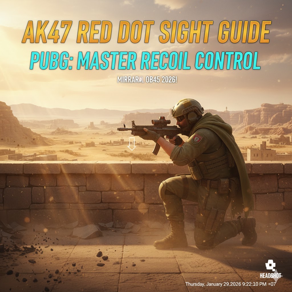 AK47 Red Dot Sight Guide PUBG: Trik Burst Headshot Erangel OB45 2026!