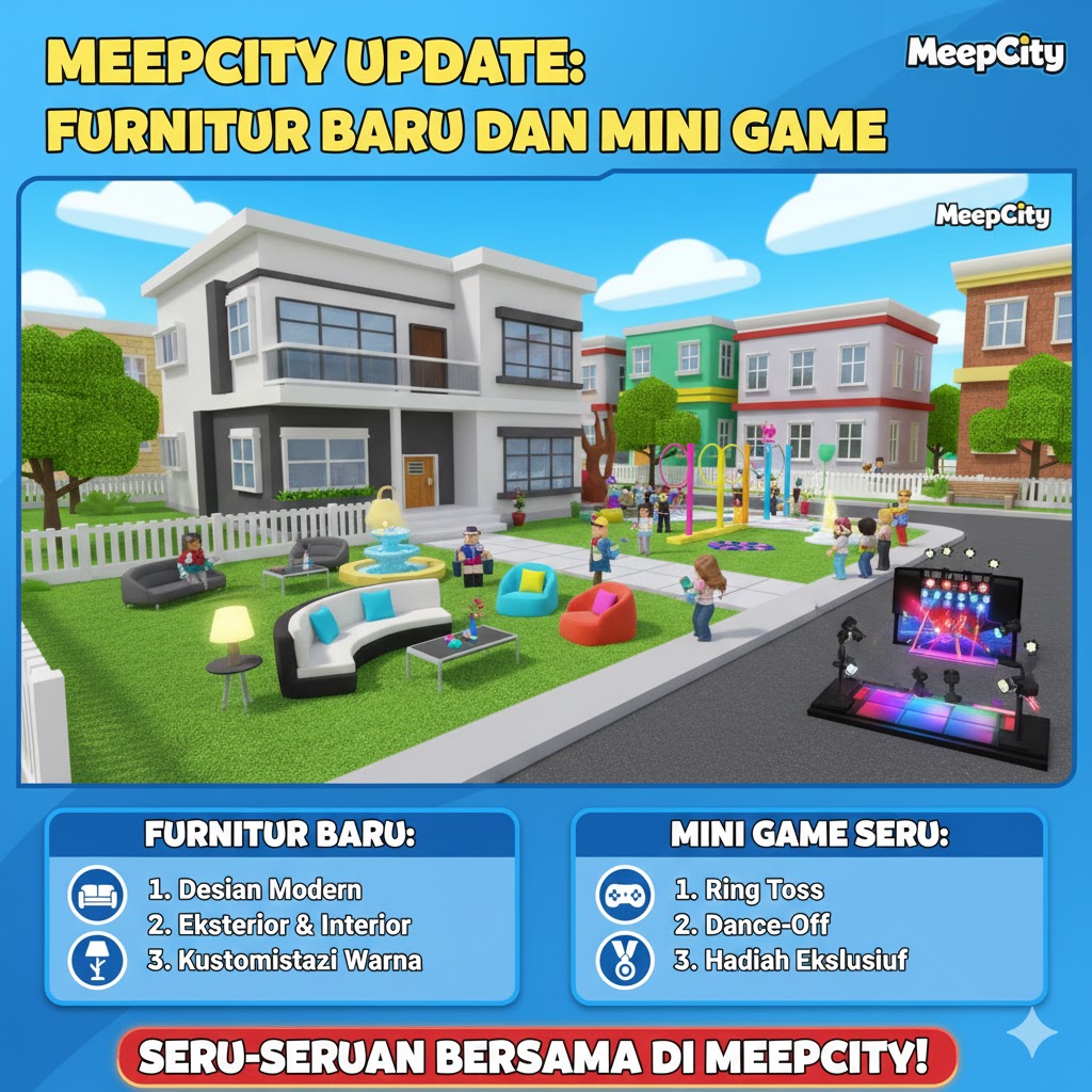 MeepCity Update: Furnitur Baru dan Mini Game Terbaru Januari 2026