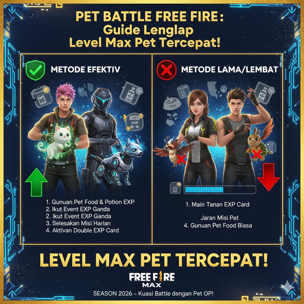 Pet Battle Free Fire: Guide Lengkap Level Max Pet Tercepat!