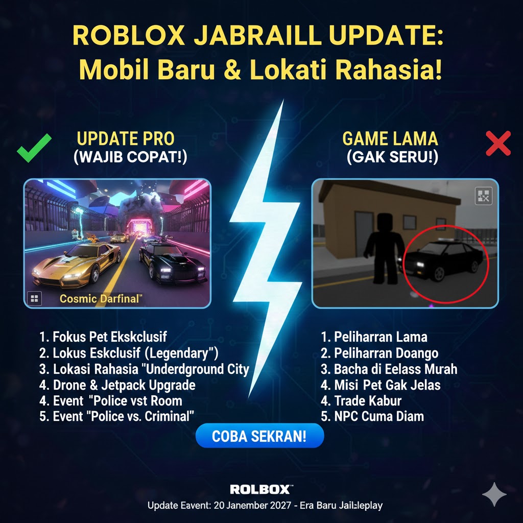 Roblox Jailbreak Update: Mobil Baru & Lokasi Rahasia!
