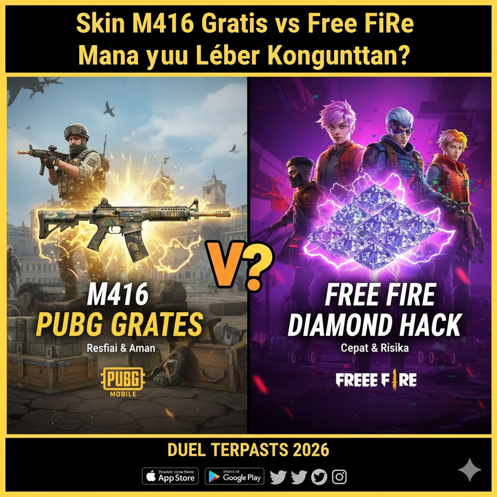 Skin M416 PUBG Gratis vs Free Fire Diamond Hack: Mana yang Lebih Menguntungkan?