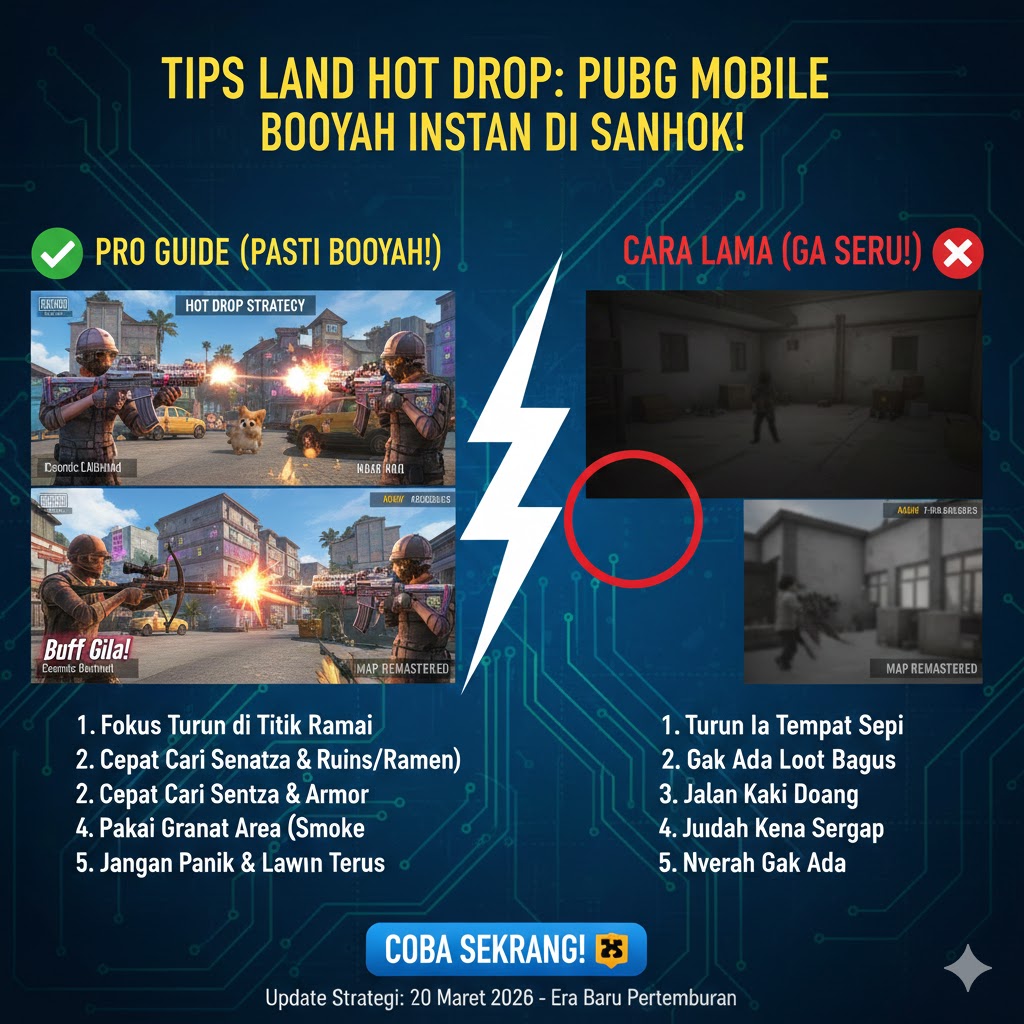 Tips Land Hot Drop PUBG Mobile: Booyah Instan di Sanhok!

