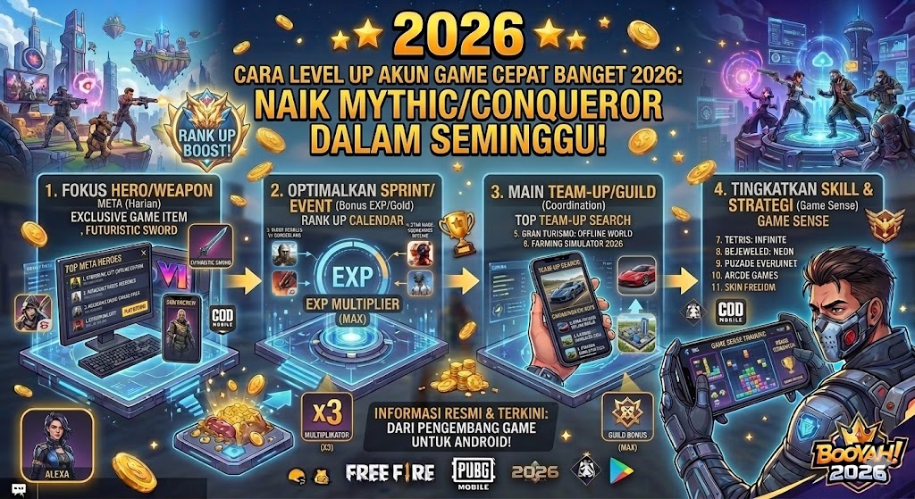 Cara Level Up Akun Game Cepat Banget 2026: Naik Mythic/Conqueror dalam Seminggu!