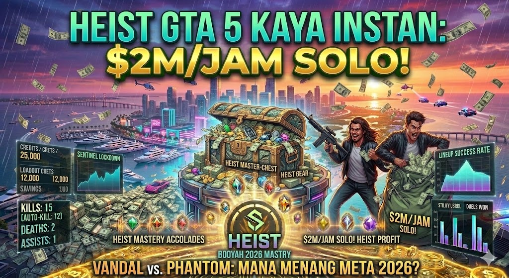 Heist GTA 5 Kaya Instan: $2M/Jam Solo!