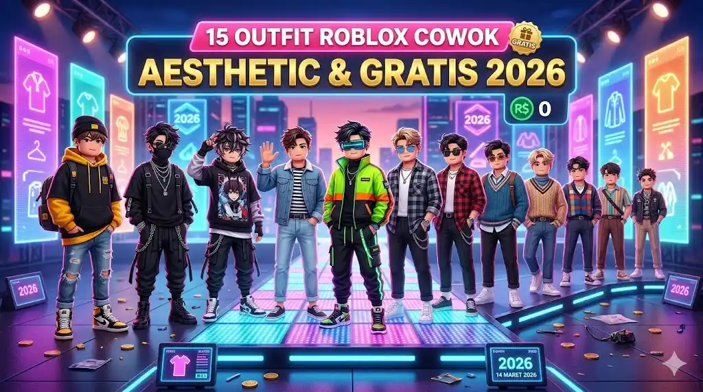 15 Outfit Roblox Cowok Keren Aesthetic 2026 (Gratis) 