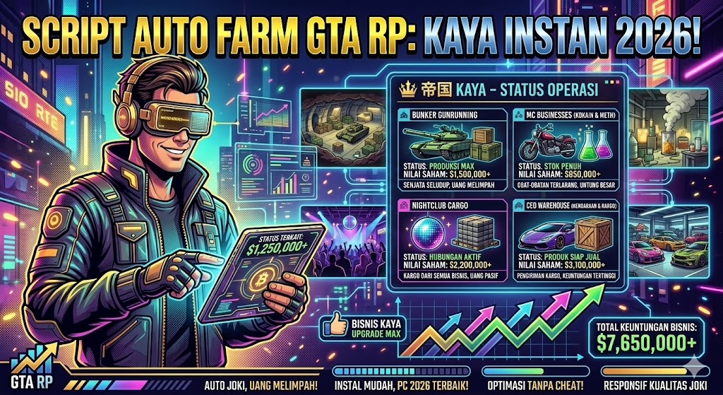 Script Auto Farm GTA RP: Kaya Instan 2026!